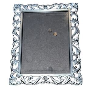 Art Deco Leaf Design 5 X 7 Picture Frame Malden Silver Tone Rococo Free Standing